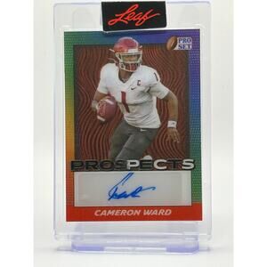 2024 Leaf Pro Set Metal Cameron Ward Lenticular Orange Auto 8/15 SP Titans